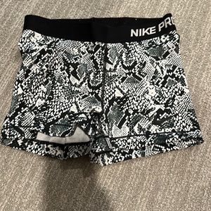 snakeskin nike pro shorts